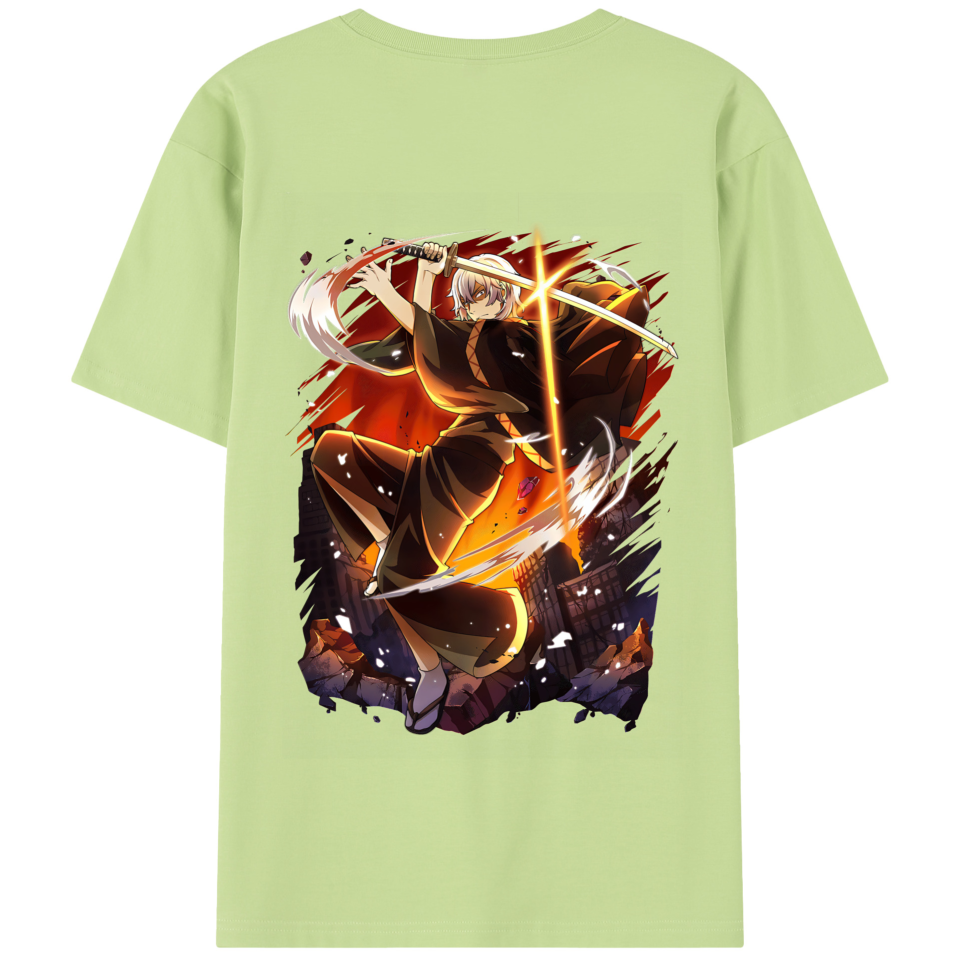 （画像用） 文豪ストレイドッグス Bungo Stray Dogs 綿100％半袖Tシャツ（背面プリント）